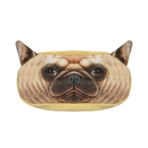 Image of Wrapables Dog Face Zippered Pencil Case (Set of 2), Pug & Husky