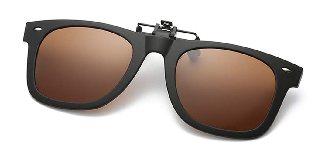 Flydo Unisex Color 4 Clip On Polarized Sunglasses For Eyeglasses For Glasses Outdoor/Driving/Fishing-Flip Up
