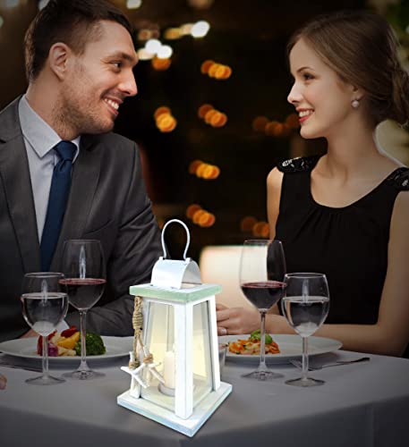Cota Global Ocean Breeze Nautical Collection - Pillar Candle Holder, Lighthouse, And Lantern, Decorative Beach Style Table Top Centerpieces, Nautical Themed Home Decor Set - 3 Pieces #TOP3