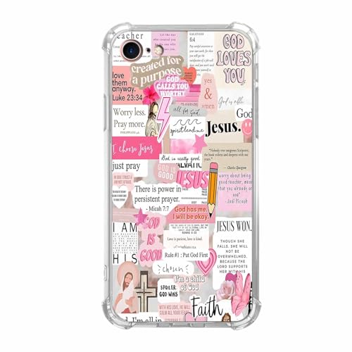 Coque Jésus Christ en TPU souple pour iPhone SE3 SE2 8 7 chrétien