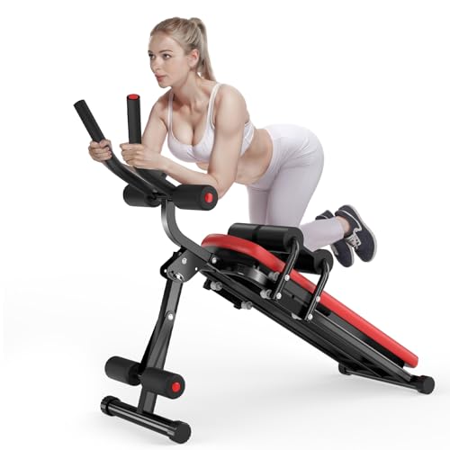 Botifly Banco de musculación plegable y ajustable, 300 KG/660LB Banco de musculación plegable y rápido para el hogar, entrenamiento, gimnasio