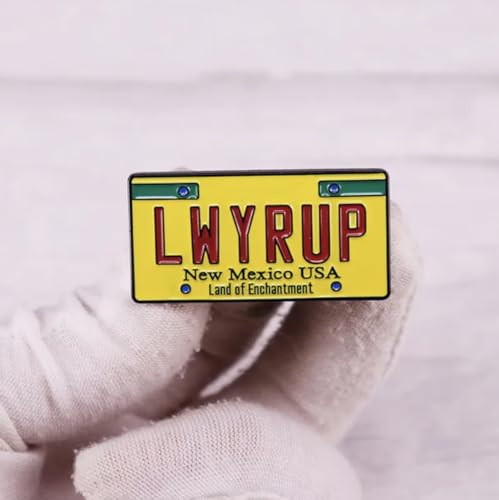 Image of LWYRUP Lawyer Up Car License Plate Better Call Saul Goodman Breaking Bad TV Show New Mexico Land of Enchantment 1.2 inch Enamel Pin Badge