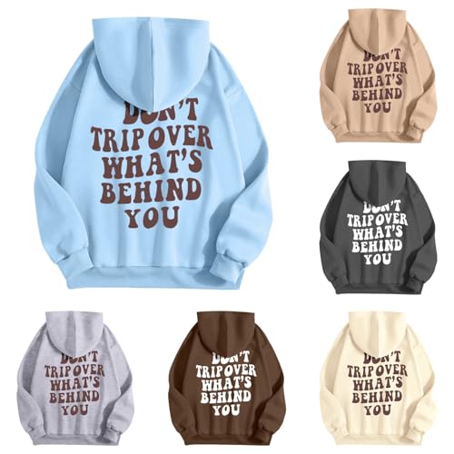 Letter Hoodies for Men Casual Slogan Graphic Long Sleeve Streetwear Pullover Sweatshirt with Pocket3