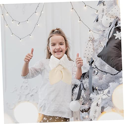 Bufanda de felpa para niños y calentadora de cuello infantil pack beige 6