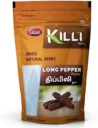 KILLI Long Pepper | Thippili | Piper longum | Pippali Powder, 100g