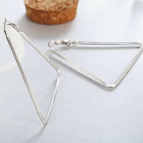 Stainless Steel Simple Geometric Big Hoop Earring For Women Girls…4