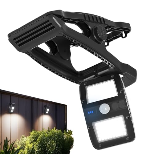 Patifirst Luz Solar Con Sensor De Movimiento Exterior | Impermeables y para Exterior | Lámpara 360° Giratoria con Sensor de Movimiento para Valla Jardín