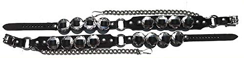 Dangerous Threads Western Boots Boot Chains: The Concho Honcho Black Leather with 8 Conchos