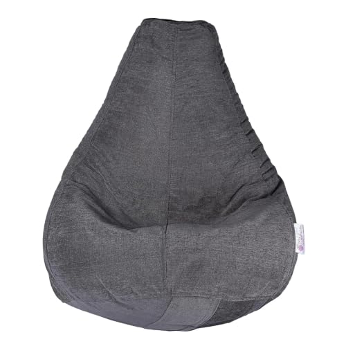 Image of Casa Copenhagen Premium Designer Fabric Bean Bag Chair, Filled with Beans | Capacity: Upto 7 Ft Height, 200 KG Weight | 4XL | Light Grey