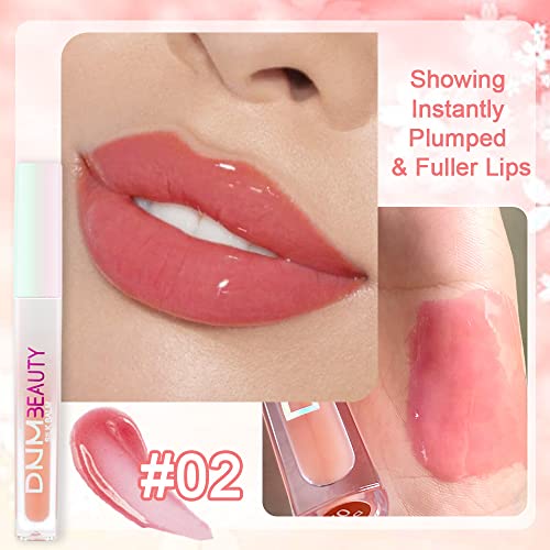 3 Pcs Color Changing Lip Gloss Lip Oil Tinted, Peaches Plumping Magic Mood Lipstick Lip Glaze , High-Shine Clear Shimmer Lip Stain Lip Balm, Longlasting Lips Will Not Dry Out,Brillo Para Los Labios #TOP2
