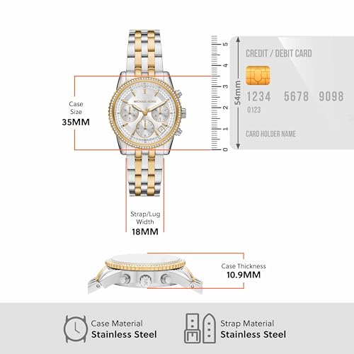 Image of Michael Kors Ritz Two Tone Watch MK7532