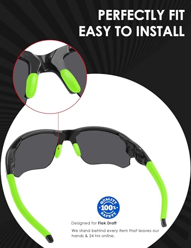 BLAZERBUCK Replacement Sock Kits Earsocks & Nosepieces for Oakley Flak Draft OO9364 Sunglasses2