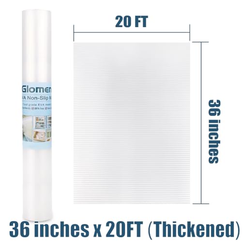 Image of Shelf Liner, Non-Slip Cabinet Liner, Washable Oil-Proof for Kitchen Cabinet, Shelves, Refrigerator, Storage, Desks, 36 Inches x 20 FT, Non Adhesive Drawers Liner (36 Inches x 20 FT, Thickened)