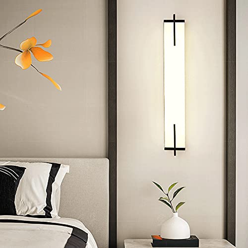 Aplique de pared de metal negro premium con pantalla rectangular para salones sofisticados 6