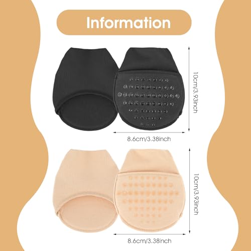 Image of YUXIANLB Ball of Foot Cushion Socks, Women's Toe Cover with Padding, Toe Topper Socks