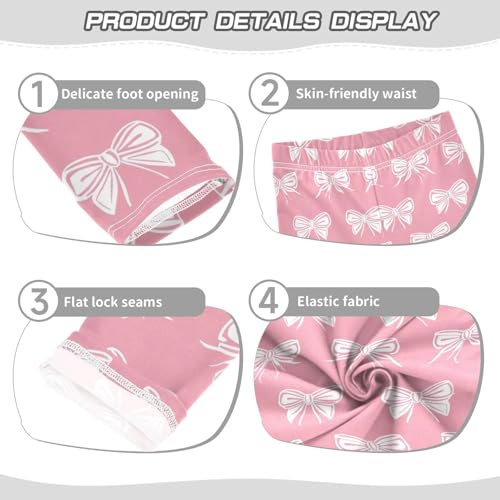 Girls' Leggings Bow-Knot Pink Kids Yoga Tights Pants 1 Pack 208581393