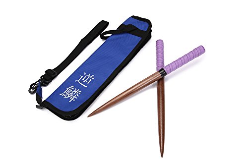 逆鱗マイバチ 超硬材 光沢 マイバチ&収納ケースセット テーパー 超硬材 ブラックウォールナット 光沢とスーパー超反発力が自慢!20ミリ-350ミリ (紫&青)