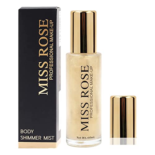 Body Shiny Glitter Spray, Silver Glitter Spray For Hair And Body, 2.1Fl.oz Spray Glitter Body Glitter For Women, Spray On Glitter Fine Glitter Body Shimmer Party Rave Festival Accessories (Gold) #TOP3