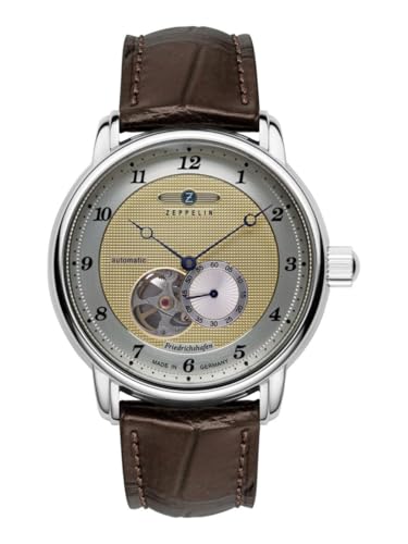 Zeppelin Herrenuhr mit Lederband Serie Friedrichshafen Automatik Open Heart 8566-5