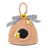 Cabilock Hängende Außendekoration aus Flachsseil im Realistischen Bienenstock Design Vielseitig Platzierbar als Party Enhancer für Bienenfest und Veranda