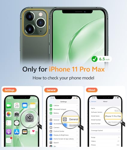 Image of FNTCASE for iPhone 11 Pro Max Case: [Compatible with Magsafe] Translucent Matte Magnetic Cases [Full Camera Protection] Military Grade Shockproof Protective Phone Cover - Green