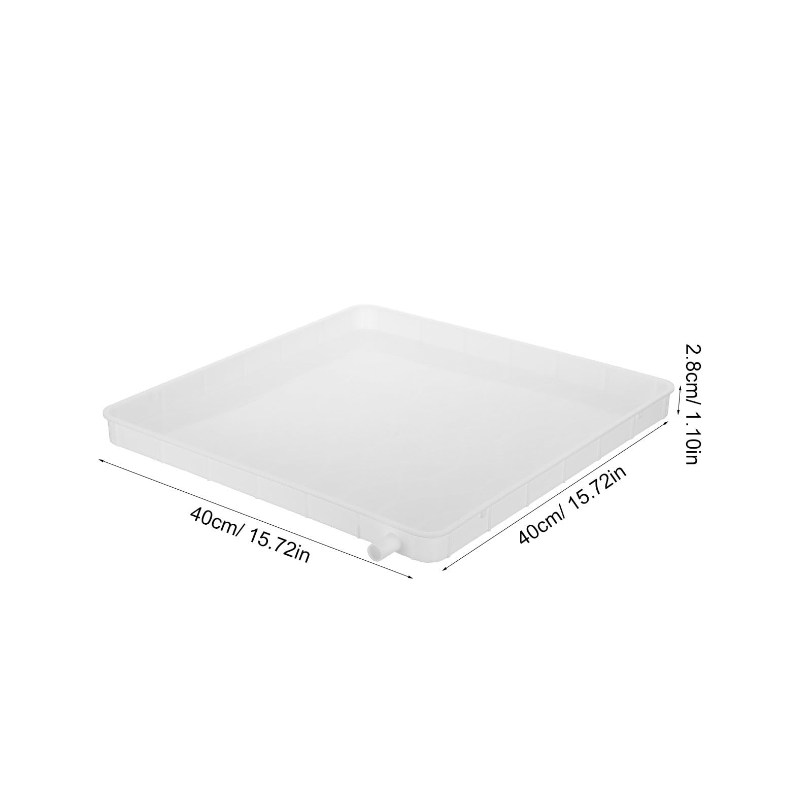 NUOBESTY Bac de Récupération Eau pour Climatiseur Plastique avec Évacuation Latérale Carrée Plateau Anti-goutte et Facile à Installer