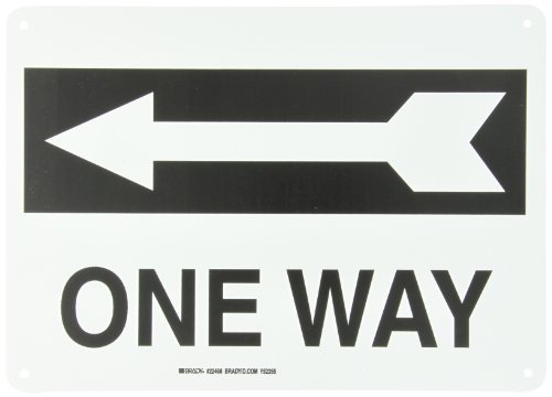 Panneau One Way Brady 22468 plastique rigide pour sens unique