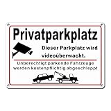 Goodvia 1 cartel de aparcamiento privado de metal de aluminio, 30 x 20 cm, vehículos de estacionamiento no autorizados, remolcado de pago, reflectante, protección UV, impermeable e inoxidable