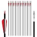 NorthSpoor 30Inch 14Pcs Carbon Arrow with Removable Tips Shaft Spine 500 for Both Compound Bow and Recurve Bows