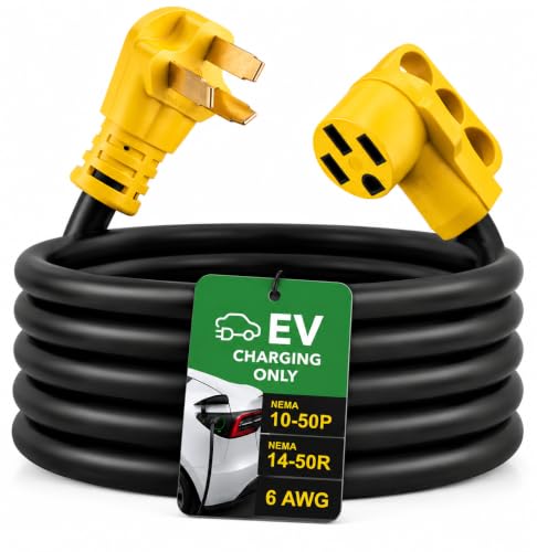 Enchufe NEMA 10-50P a 14-50R EV: soluciona la carga de tu coche usando la toma de la secadora vieja