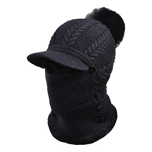 Gorro térmico de forro polar para mujer, gorro grueso de invierno...
