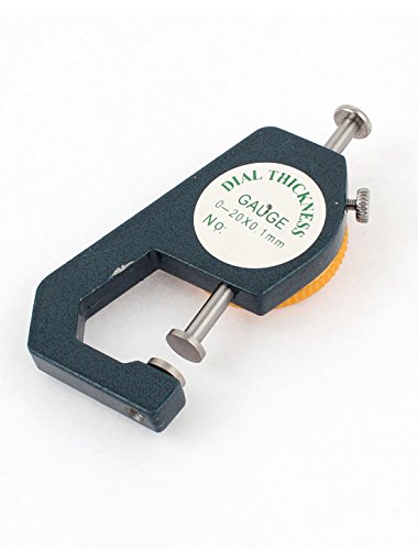 Calibrador para medir grosor Aexit 0-20mm x precisión 0.1mm, indicador de carátula redondo, herramienta medidora miniatura 2