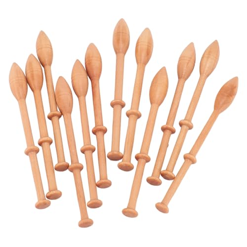 Encaje de bolillos, 12pcs 10cm Haya Superficie lisa Sin arañazos Herramientas...