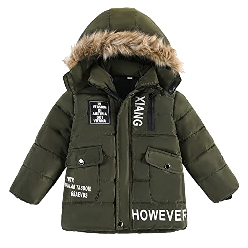 3 to 5 Years New Year Cute Tops Children Winter Boy Jacket Coat Hooded Coat Fashion Kids Warm Clothes Boys Coat