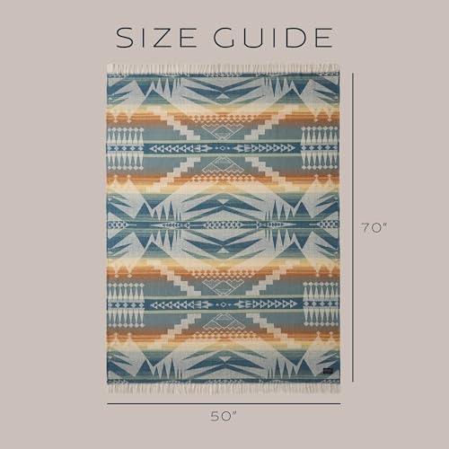 Pendleton Mystic Lake Throw Blanket, Southwestern, 50" x 70", Blue by Pendleton - Used condition - Image 9