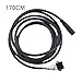 Electric Extension Cable 1.7m E-for Bike 5 Pin Adapter Cable for Controller Box Instrument, SM Connector to 5-Pin Converter - Black