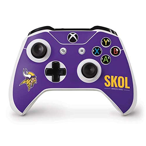 Skinit Decal Gaming Skin Compatible with Xbox One S Controller - Officially Licensed NFL Minnesota Vikings Team Motto Design