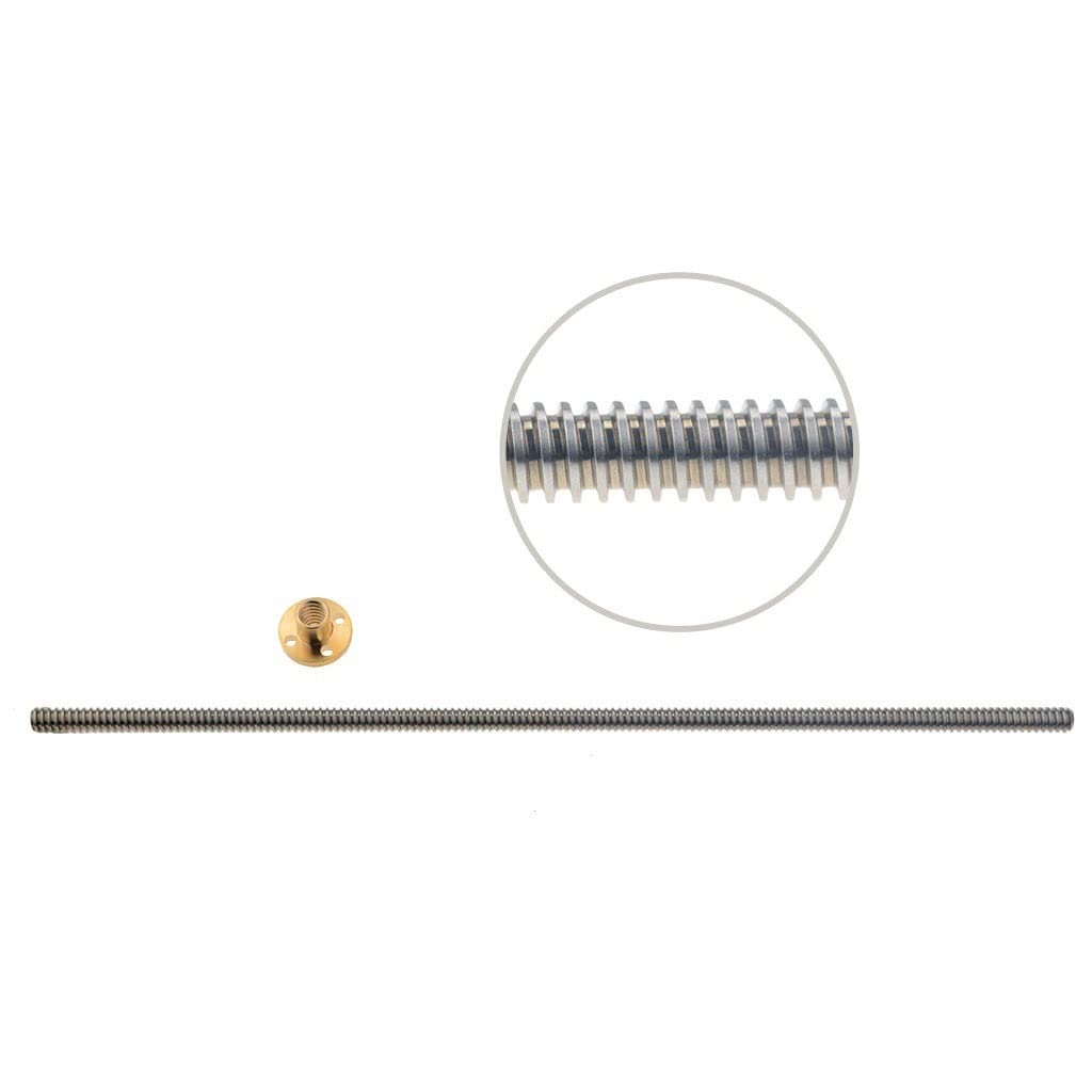 Trapezgewindespindel, T6 Teilung 1 mm Länge 100 mm-1000(100mm)
