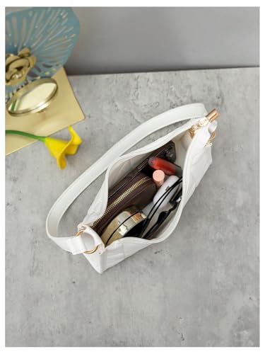 Women's Elegant Zipper Shoulder Handbags PU Leather Top Handle Underarm Bags Purse3