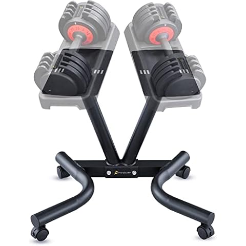 Homeology Strongology Durable Steel Adjustable Dumbbell Universal Floor Stand, Space Saver Adjustable Weights Rack Cover
