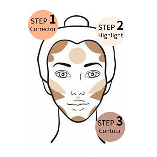 Vodisa 6 Colour Makeup Contour Palette-Creamy Concealer Kit-Professional Blemish Face Conceal Correct Contouring Highlighter Pallet-Base Foundation Beauty Cream Make Up Concealer Palette (01 Light) #TOP4