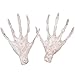 XONOR Halloween Witch Skeleton Hands - 1 Pair Realistic Plastic Scary Skeleton Hand for Halloween Decoration