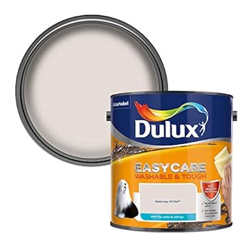 Dulux 403201 Easycare Washable & Tough Matt Emulsion Paint For Walls And Ceilings - Nutmeg White 2.5L