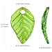 LiQunSweet 100 Pcs Transparent Acrylic Plant Tree Leaf Charms Plastic Green Leaf Charms for DIY Earrings Necklace Making