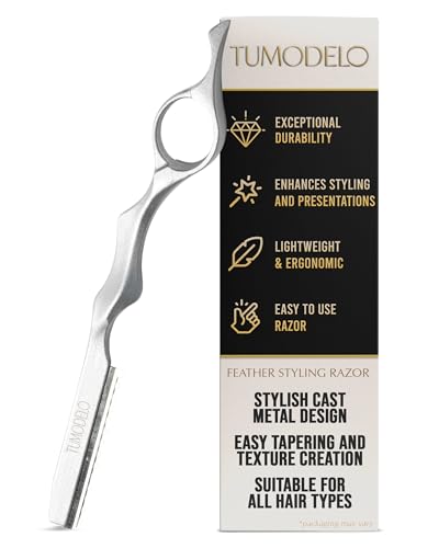 Tumodelo Feather Styling Razor for Hair Cutting - Cast Metal