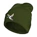 Wild Duck Embroidered Beanie Knit Hat for Men Women, Cute Funny Graphic Beanie Winter Green Skull Cap, Gifts for Duck Lovers