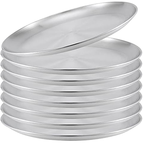 SINJEUN 8 PCS Stainless Steel Dinner Plates Cover