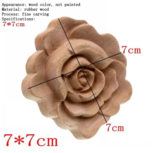 Patrón de madera tallada de 1PC con flores para decorar puertas de gabinete 8