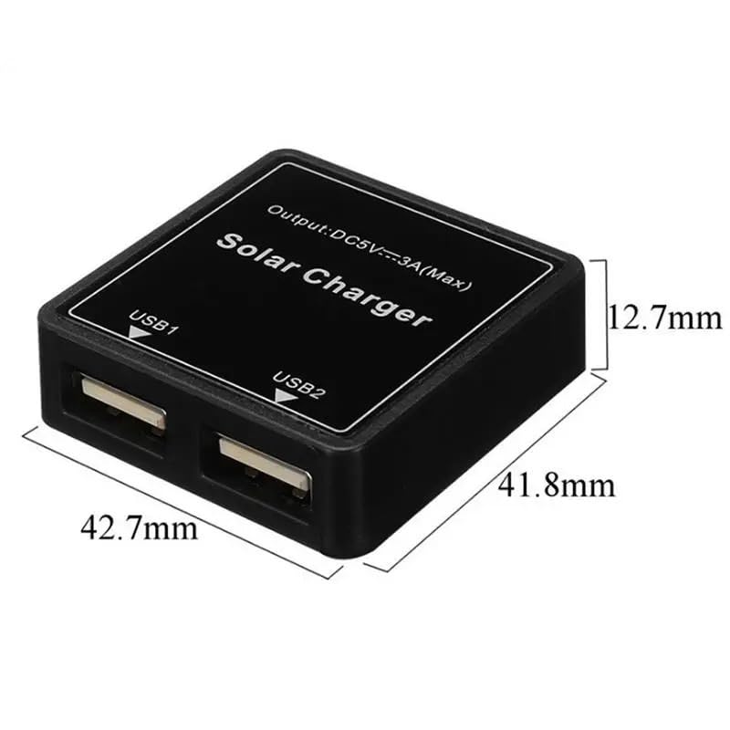 EDEDE Solarladeregler 5V 3A – Dual USB, Automatische Geräteerkennung, Für Powerbanks, Smartphones & Tablets, Kompakt, 5–30V Eingang