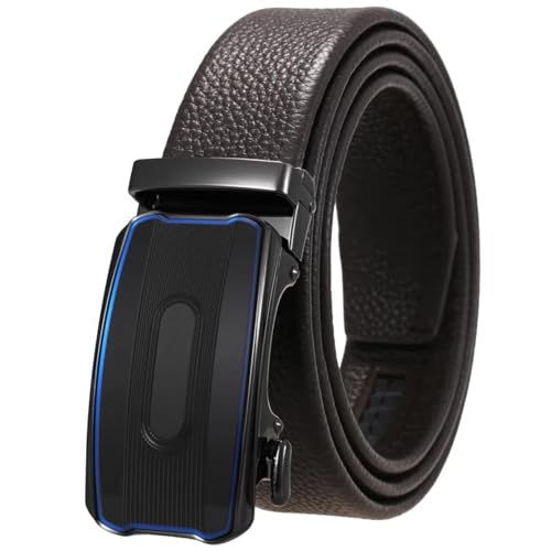 Ceinture homme décontractée en cuir à boucle automatique pour le quotidien